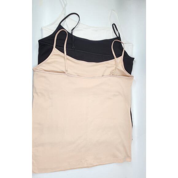 Aeropostale 3Pcs Set Basic Camisole Tank Top Size 1X Nude White Black Classic - Picture 3 of 10